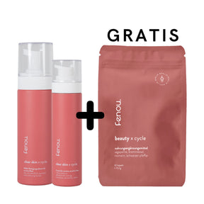 Angebot: Zum clear skin bundle erhältst du einmal fenou beauty gratis